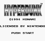 Hyperdunk title screen for GameBoy